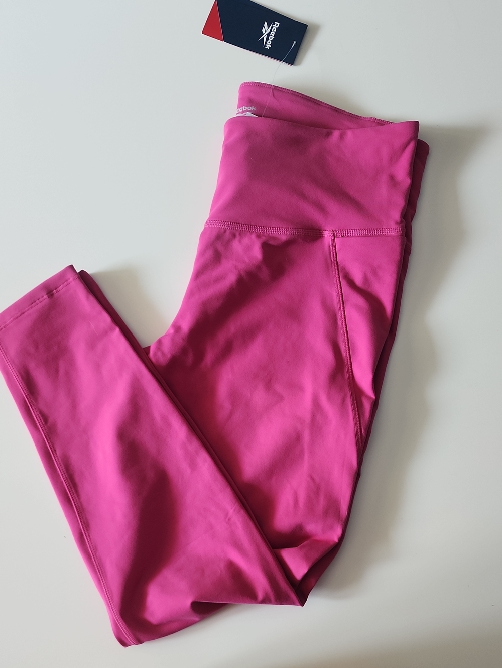 Reebok Hot Pink High-Waist Performance Leggings